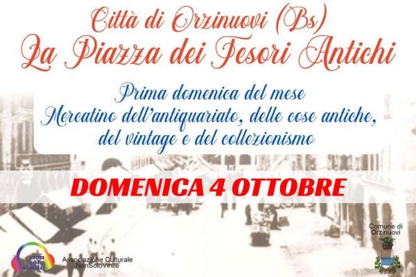 Evento Mercatino Orzinuovi Bs Domenica 4 Ottobre Locandina Mercatino Orzinuovi Bs Domenica 4 Ottobre - domenica 4 ottobre ore 08:00 - 10:00