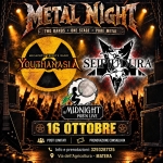 Immagine evento Metal Night Youthanasia & Seipiudura – Megadeth & Sepultura Tribute Band a Matera (MT) No photo description available.