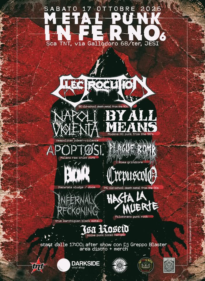 Evento Metal Punk Inferno VI Locandina Metal Punk Inferno VI - sabato 17 ottobre ore 16:30 - 18:30