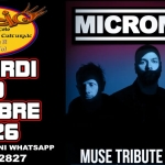 Immagine evento Micromuse – Muse Tribute a Trofarello (TO) Micromuse - Muse Tribute a Trofarello (TO) il 30 ottobre 2026