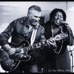 Immagine evento Morblus Band Feat Jane Jeresa a Negrar di Valpolicella (VR) May be a black-and-white image of saxophone and guitar