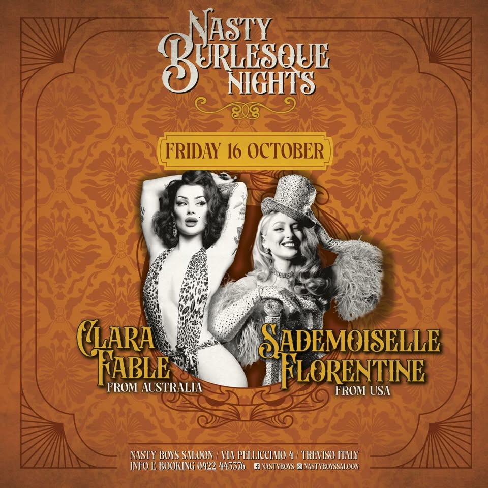Evento Nasty Burlesque night Locandina Nasty Burlesque night - venerdì 16 ottobre ore 19:00 - 21:00