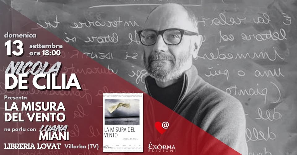 Evento Nicola DE CILIA – La misura del vento Locandina Nicola DE CILIA – La misura del vento - domenica 13 settembre ore 18:00 - 19:00