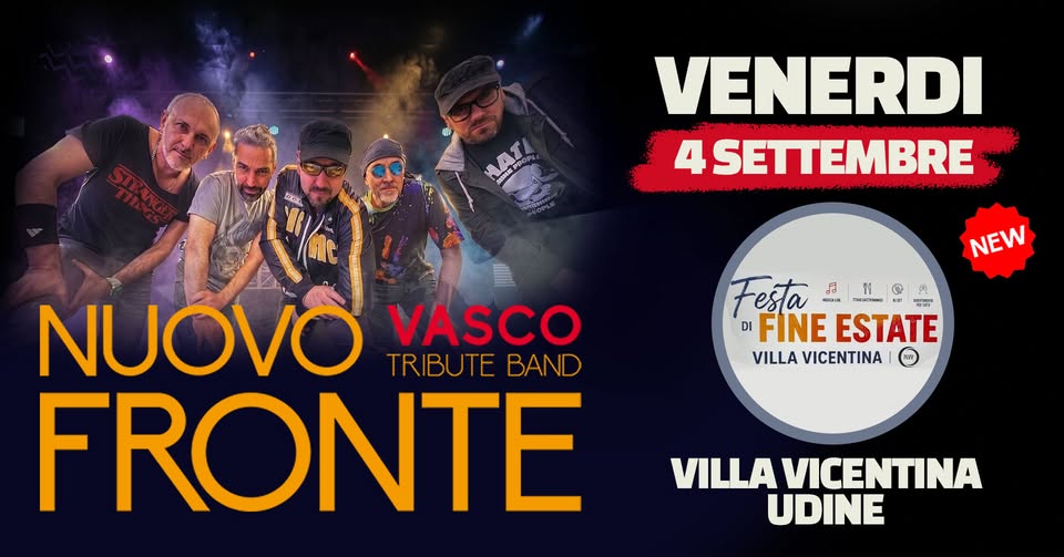 Evento Nuovo Fronte del Vasco live – Festa di Fine Estate Locandina Nuovo Fronte del Vasco live – Festa di Fine Estate - venerdì 4 settembre ore 21:00 - 23:00