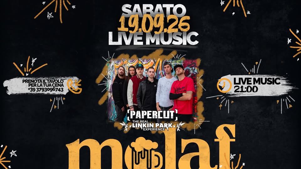 Evento Papercut Linkin Park Tribute Band Locandina Papercut Linkin Park Tribute Band - sabato 19 settembre ore 21:00 - 23:00