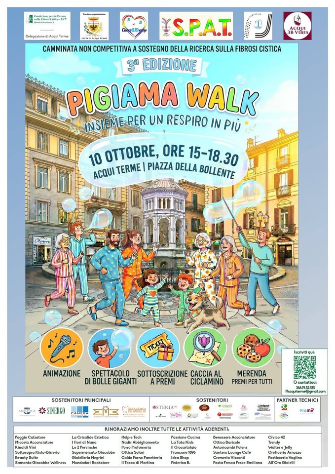 Evento Pigiama Walk, terza edizione Locandina Pigiama Walk, terza edizione - sabato 10 ottobre ore 15:00 - 18:00