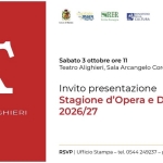 Immagine evento Presentazione Stagione Opera & Danza a Ravenna (RA) Presentazione Stagione Opera & Danza a Ravenna (RA) il 3 ottobre 2026