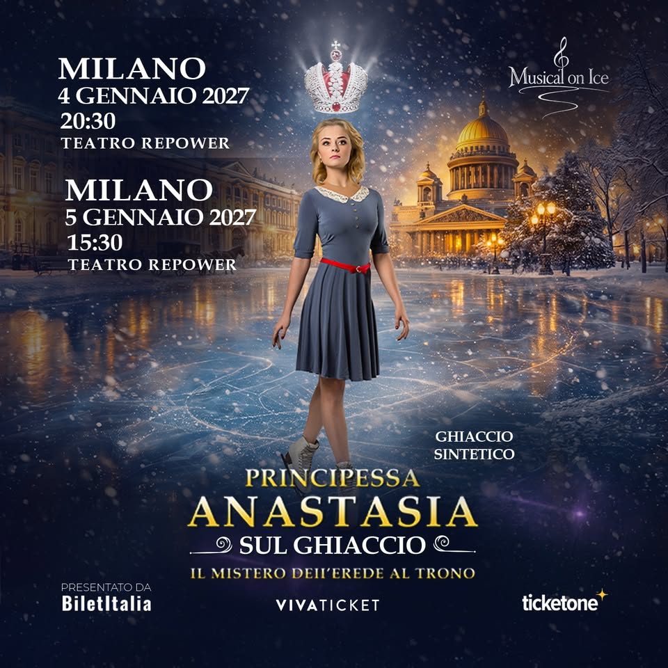 Evento Principessa Anastasia – Musical sul ghiaccio( ) Locandina Principessa Anastasia – Musical sul ghiaccio( ) - lunedì 4 gennaio ore 20:30 - 22:30