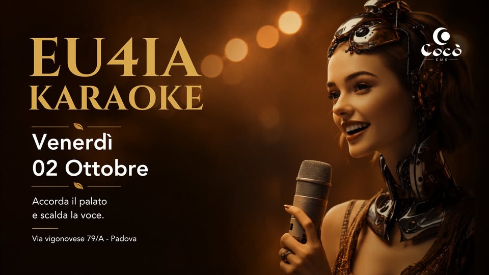 Evento Pronti a cantare a squarciagola? il Karaoke al Cocò! Locandina Pronti a cantare a squarciagola? il Karaoke al Cocò! - venerdì 2 ottobre ore 19:00 - 21:00