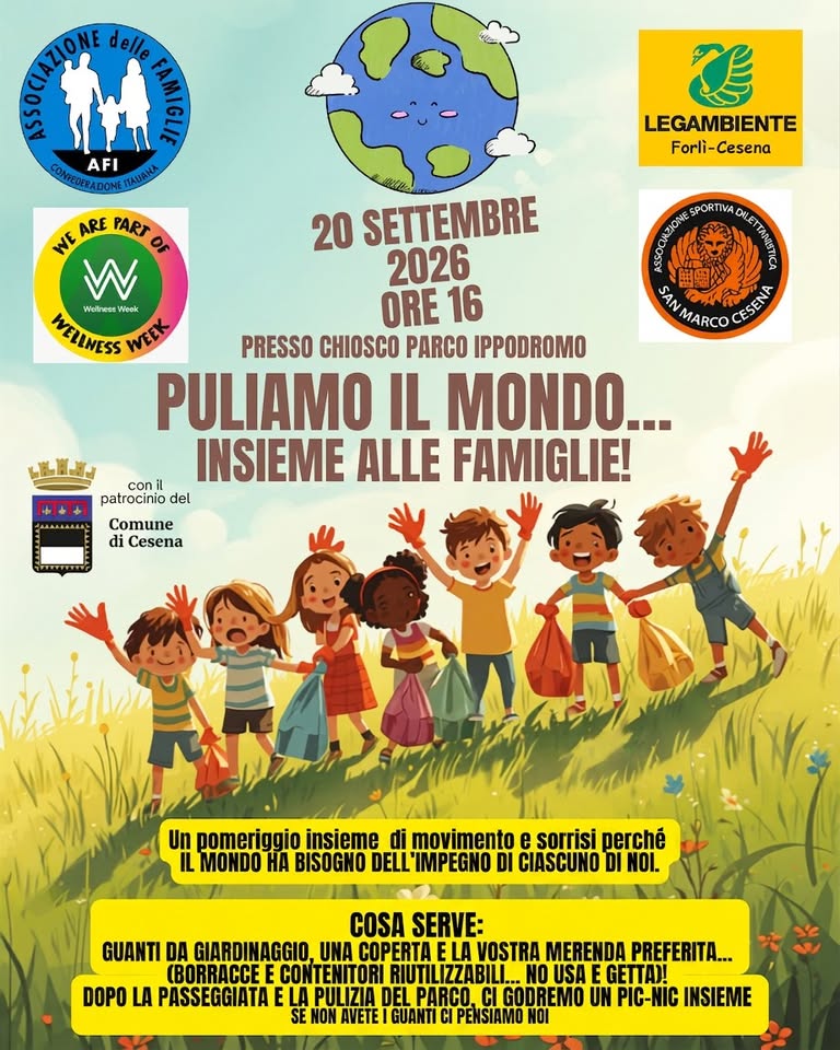 Evento Puliamo il Mondo Locandina Puliamo il Mondo - domenica 20 settembre ore 16:00 - 18:00
