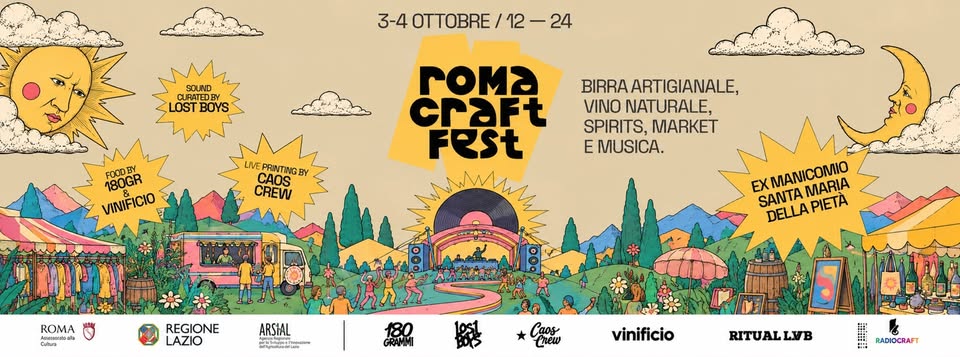 Evento ROMA CRAFT FEST 2026 Ex Manicomio Santa Maria Della Pietà Locandina ROMA CRAFT FEST 2026 Ex Manicomio Santa Maria Della Pietà - sabato 3 ottobre ore 12:00 - 00:00