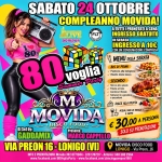 Immagine evento Sabato 24 Ottobre – Compleanno Movida! 80 Voglia – Summer Party a Lonigo (VI) Sabato 24 Ottobre - Compleanno Movida! 80 Voglia - Summer Party a Lonigo (VI) il 24 ottobre 2026