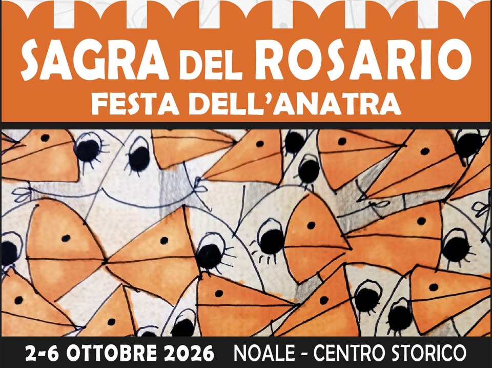 Evento Sagra Del Rosario – Festa Dell’Anatra A Noale Locandina Sagra Del Rosario – Festa Dell’Anatra A Noale - da venerdì 2 ottobre - lunedì 5 ottobre 2026 ore 19:00 ore 22:00