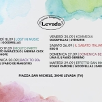 Immagine evento Sagra Di San Michele 2026 – Levada Di Pederobba a Pederobba (TV) May be an illustration of text that says 'Comitato Festegglament Levada? VENERDÌ 18.09 |LOST N MUSIC THORN GOODFELLAS SABATO 19. 09 MOJITO PARTY UMBERTO RAVAZZOLO ANDREA CECK I DABIGHOPE VENERDÌ 25.09 KOMMEDIA GOODFELLAS STENOTEK SABATO 26.09 IL SABATO ITALIANO EDO DOMENICA 20.09 BACK to 80s LIMA DJ| FABIO DE MAGISTRIS DOMENICA 27.09 DOMENICA BESTIALE LIMA DJ FABIO GERBINO MARTEDI 29.09 EFFETTO SAN MICHELE ROGER RAMONE |GOODFELLAS DABIGHOPE PIAZZA SAN MICHELE, 31040 LEVADA (TV)'