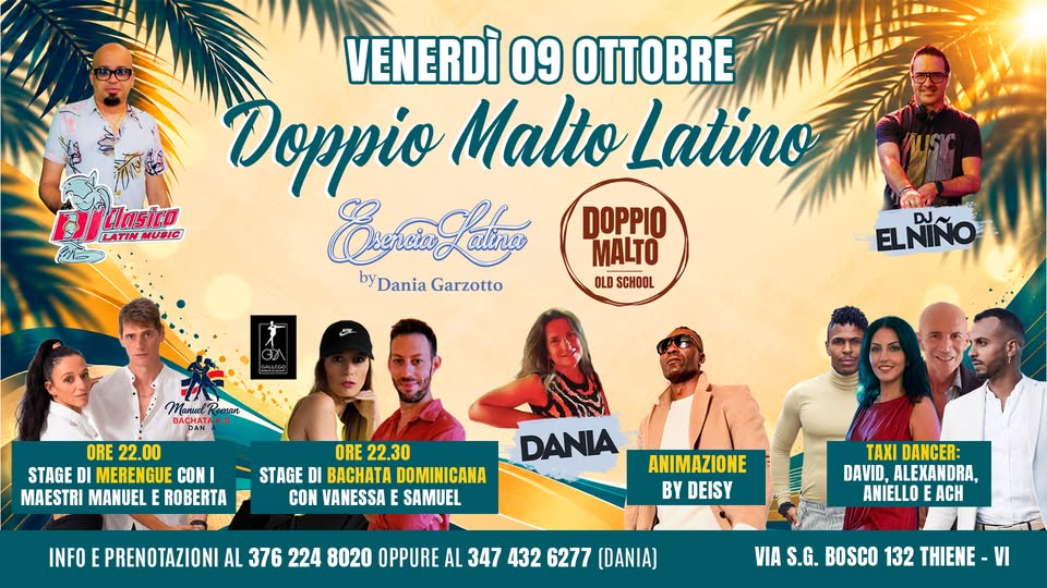 Evento Sala Latina Ingresso 5E Guardaroba Incluso Esencia Latina Merengue E Bachata In Sale Dedicate Locandina Sala Latina Ingresso 5E Guardaroba Incluso Esencia Latina Merengue E Bachata In Sale Dedicate - venerdì 9 ottobre ore 22:00 - 01:00