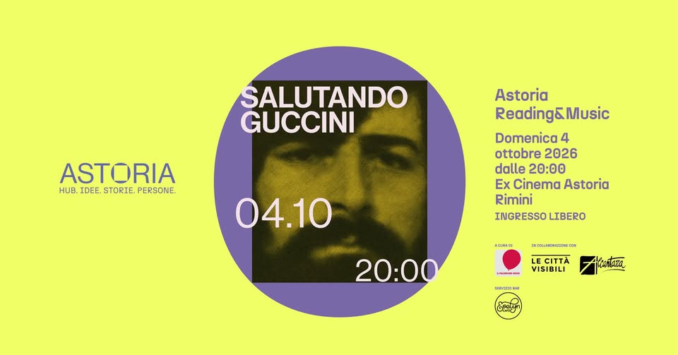 Evento Salutando Guccini Locandina Salutando Guccini - domenica 4 ottobre ore 20:00 - 22:00