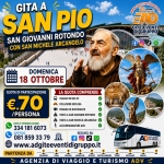 Immagine evento San Giovanni Rotondo E San Michele Arcangelo Domenica 18/Ottobre a Scafati (SA) San Giovanni Rotondo E San Michele Arcangelo Domenica 18/Ottobre a Scafati (SA) il 18 ottobre 2026