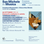 Immagine evento San Michele in Musica 2026 – Concerti e sinfonie da salotto, concerto ed esperienza enogastronimica a Salerno (SA) San Michele in Musica 2026 - Concerti e sinfonie da salotto, concerto ed esperienza enogastronimica a Salerno (SA) il 2 ottobre 2026