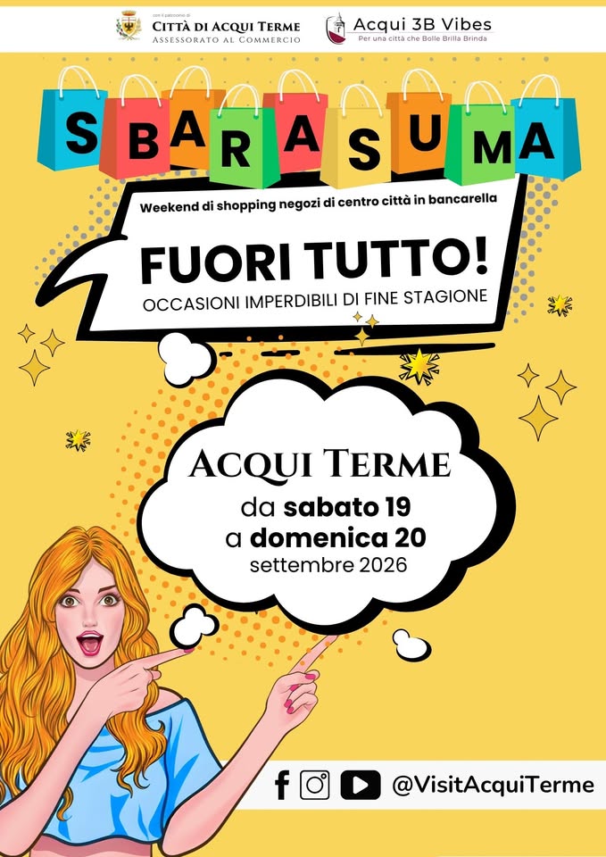 Evento Sbarasuma – Fuori Tutto Locandina Sbarasuma – Fuori Tutto - da sabato 19 settembre - domenica 20 settembre 2026 ore 09:00 ore 19:00