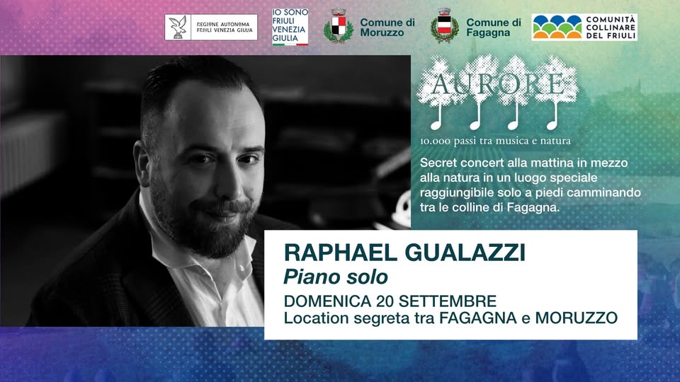 Evento Secret concert Raphael Gualazzi – piano solo Locandina Secret concert Raphael Gualazzi – piano solo - domenica 20 settembre ore 07:30 - 09:30