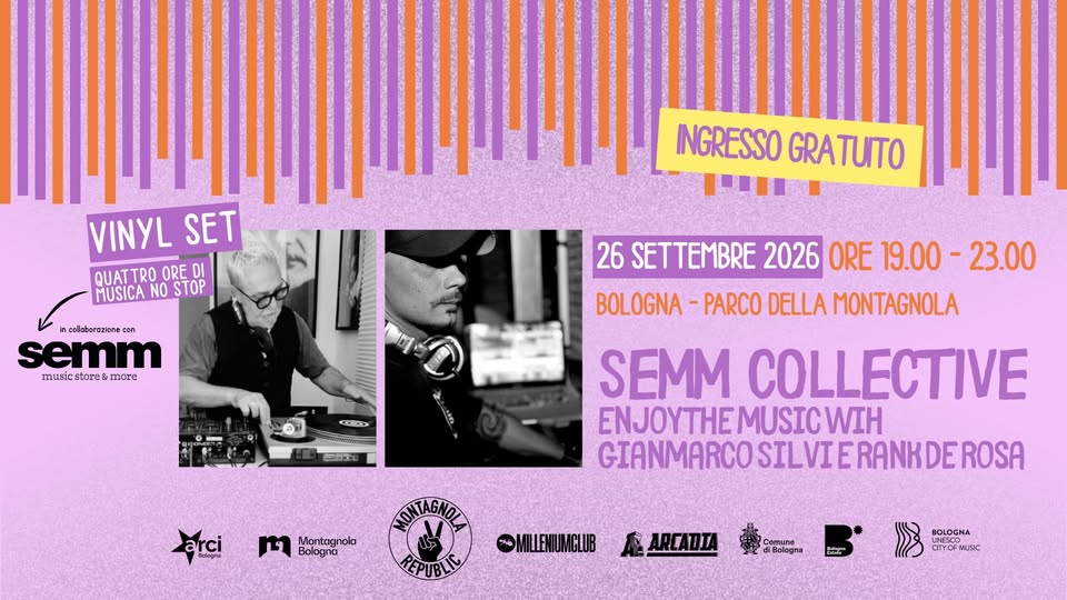 Evento SEMM COLLECTIVE enjoy the music with Gianmarco Silvi e Rank De Rosa – Montagnola Republic Locandina SEMM COLLECTIVE enjoy the music with Gianmarco Silvi e Rank De Rosa – Montagnola Republic - sabato 26 settembre ore 19:00 - 21:00