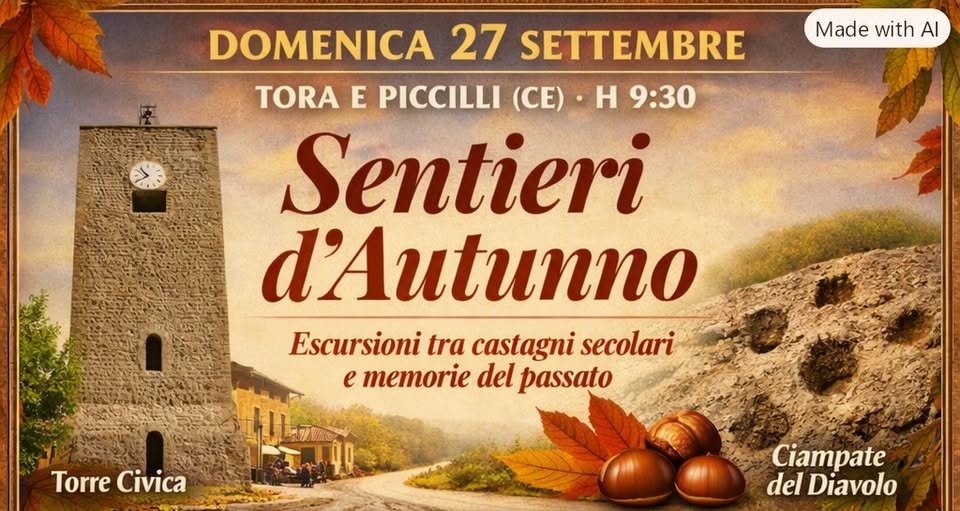 Evento “Sentieri d’Autunno” – Escursioni e memorie del passato Locandina “Sentieri d’Autunno” – Escursioni e memorie del passato - domenica 27 settembre ore 09:30 - 11:30