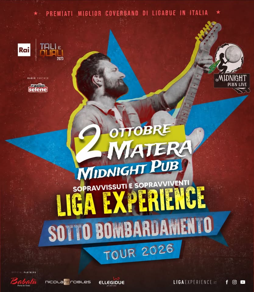 Evento Sopravvissuti E Sopravviventi – Ligabue Tribute Band Locandina Sopravvissuti E Sopravviventi – Ligabue Tribute Band - venerdì 2 ottobre ore 22:15 - 00:15