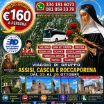 Immagine evento SPECIALE WEEKEND Assisi’ Cascia’ Roccaporena Dal 25 al 26 Ottobre a Scafati (SA) SPECIALE WEEKEND Assisi' Cascia' Roccaporena Dal 25 al 26 Ottobre a Scafati (SA) il 25 ottobre - 26 ottobre 2026