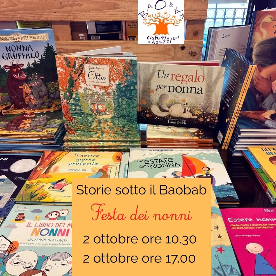 Evento Storie sotto il Baobab doppio appuntamento! Locandina Storie sotto il Baobab doppio appuntamento! - venerdì 2 ottobre ore 10:30 - 18:30