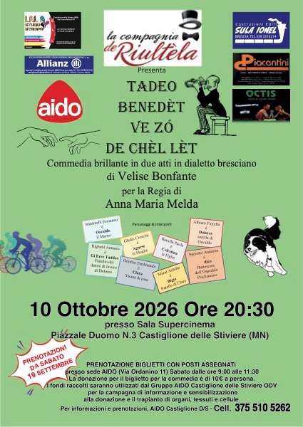 Evento Tadeo Benedèt ve zó de chèl lèt Locandina Tadeo Benedèt ve zó de chèl lèt - sabato 10 ottobre ore 20:30 - 23:30