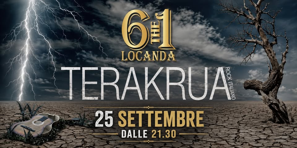 Evento TERAKRUA live@Locanda61 Live Music Ingresso libero – Venerdì 25 Settembre Locandina TERAKRUA live@Locanda61 Live Music Ingresso libero – Venerdì 25 Settembre - venerdì 25 settembre ore 21:30 - 23:30