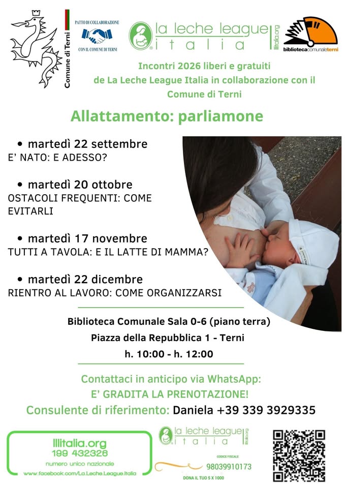 Evento Terni Incontro LLL in Umbria Locandina Terni Incontro LLL in Umbria - martedì 20 ottobre ore 10:00 - 12:00