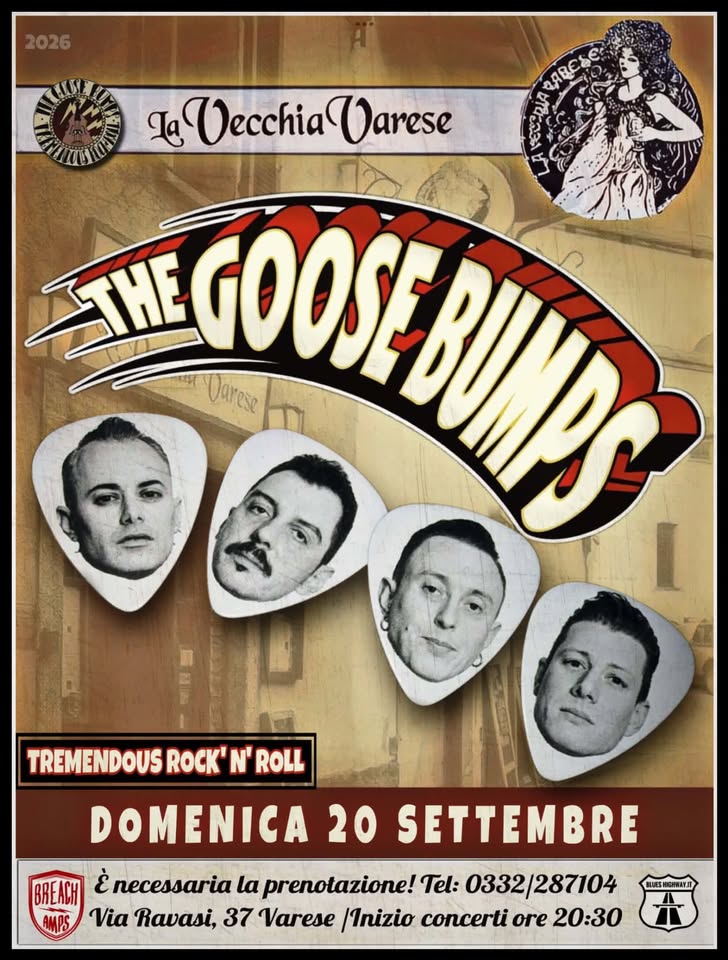 Evento The Goose Bumps Locandina The Goose Bumps - domenica 20 settembre ore 20:30 - 22:30