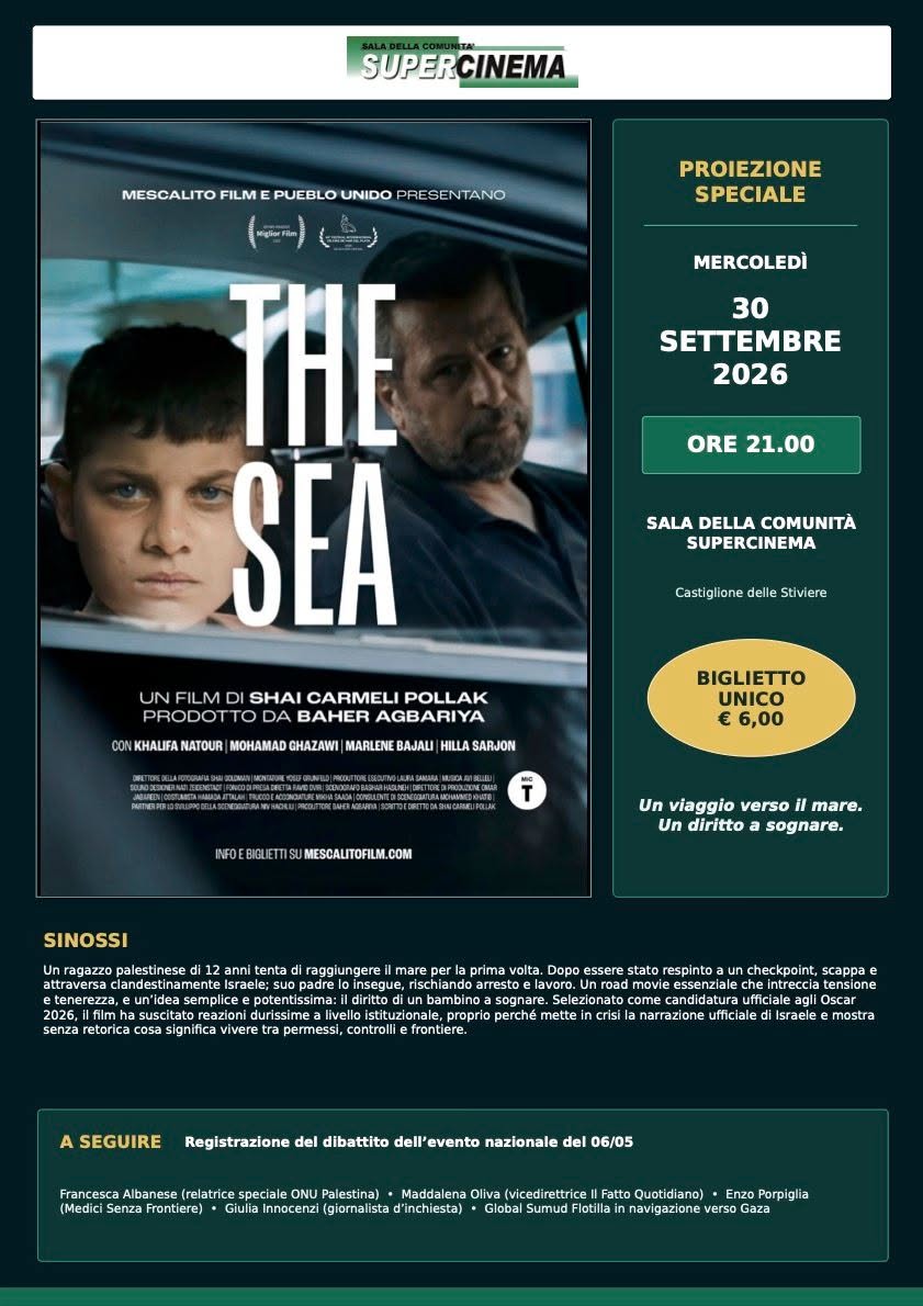 Evento The sea Locandina The sea - mercoledì 30 settembre ore 21:00 - 23:00