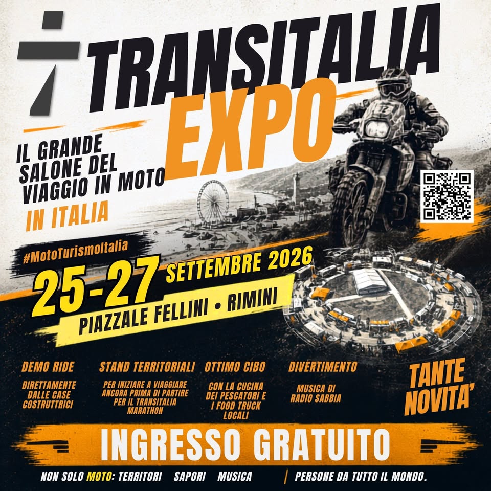Evento Transitalia Expo Locandina Transitalia Expo - da venerdì 25 settembre - domenica 27 settembre 2026 ore 14:00 ore 20:00