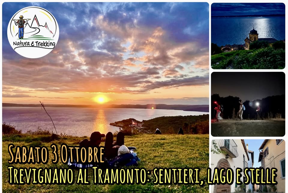 Evento Trevignano al Tramonto sentieri, lago e stelle! Locandina Trevignano al Tramonto sentieri, lago e stelle! - sabato 3 ottobre ore 16:00 - 22:00