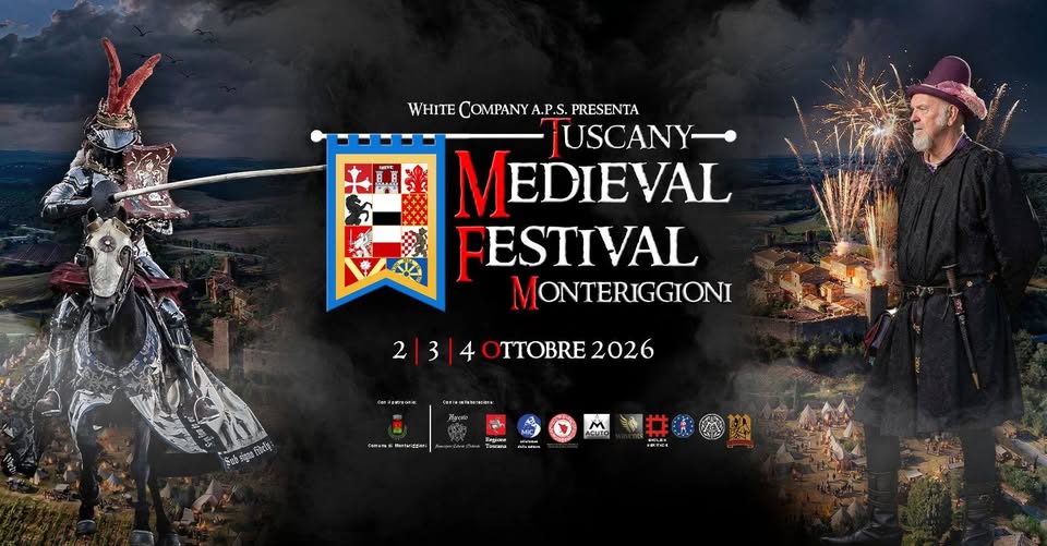 Evento Tuscany Medieval Festival – Monteriggioni Locandina Tuscany Medieval Festival – Monteriggioni - da venerdì 2 ottobre - domenica 4 ottobre 2026 ore 16:00 ore 23:30