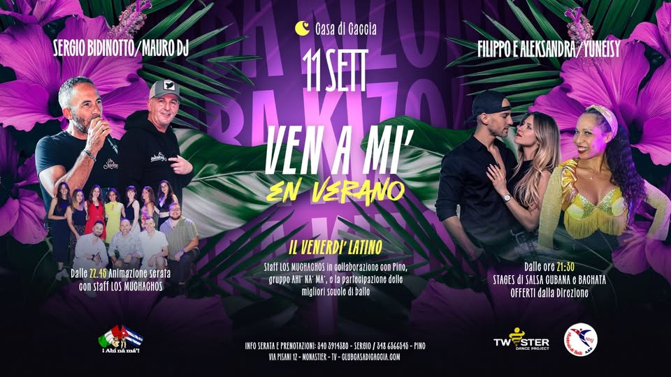 Evento Venerdi 11 Settembre Sala Latina Locandina Venerdi 11 Settembre Sala Latina - venerdì 11 settembre ore 20:30 - 22:30