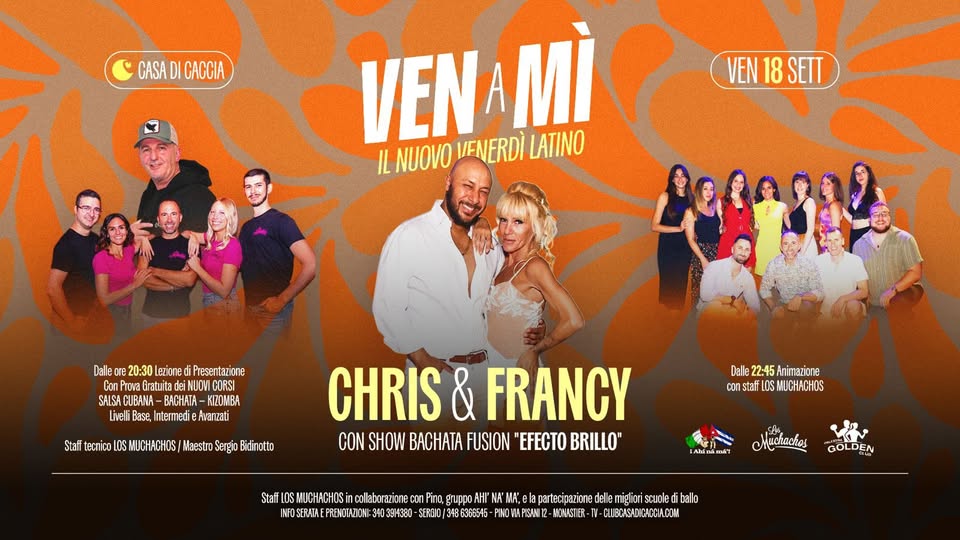 Evento Venerdi 18 Settembre Sala Latina Locandina Venerdi 18 Settembre Sala Latina - venerdì 18 settembre ore 20:30 - 22:30