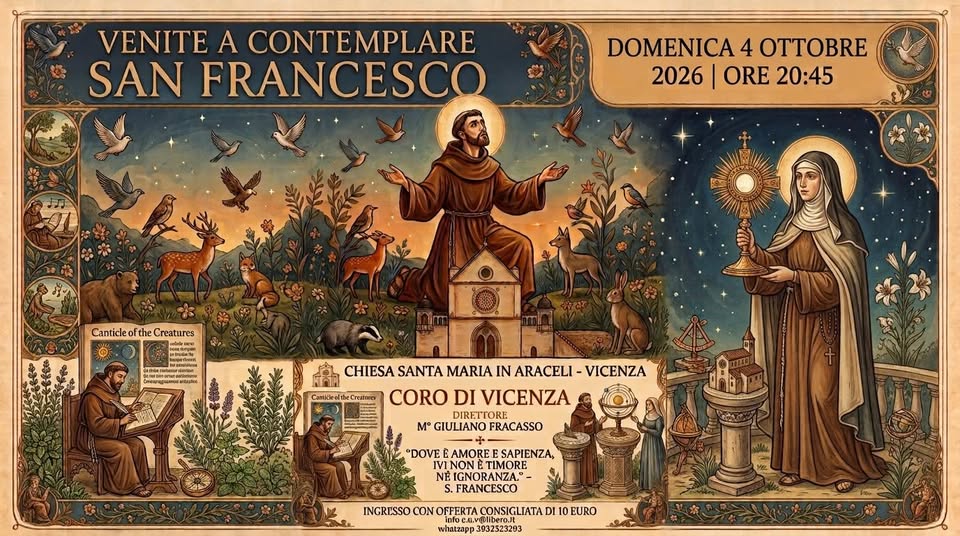 Evento Venite A Contemplare San Francesco Locandina Venite A Contemplare San Francesco - domenica 4 ottobre ore 20:45 - 22:45