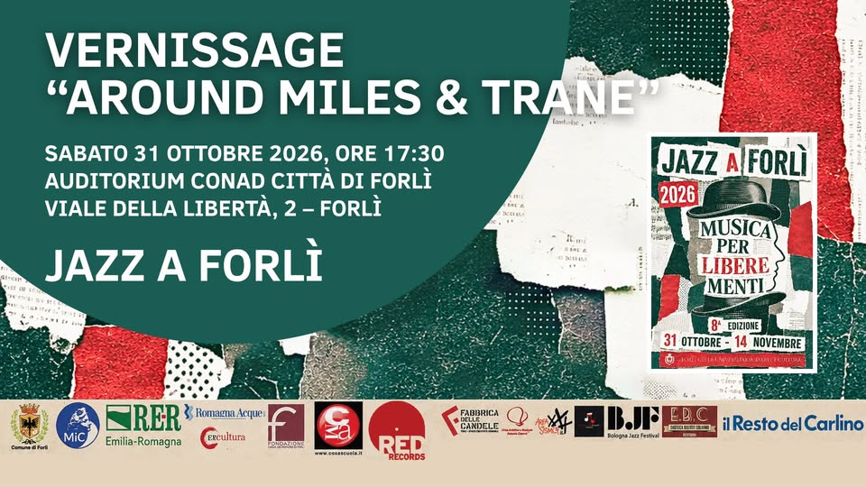 Evento Vernissage mostra fotografica “Around Miles & Trane” Locandina Vernissage mostra fotografica “Around Miles & Trane” - sabato 31 ottobre ore 17:30 - 19:30