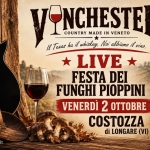 Immagine evento VINCHESTER LIVE – Festa dei Funghi Pioppini a Longare (VI) VINCHESTER LIVE - Festa dei Funghi Pioppini a Longare (VI) il 2 ottobre 2026