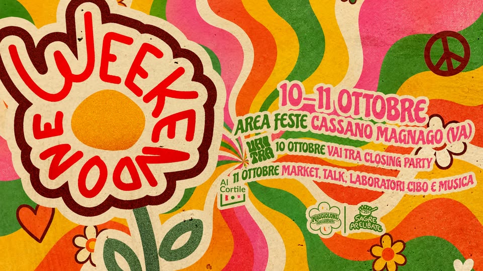 Evento WEEKENDONE al Maggiolone Cassano Magnago (VA) Locandina WEEKENDONE al Maggiolone Cassano Magnago (VA) - da sabato 10 ottobre - domenica 11 ottobre 2026 ore 19:00 ore 23:59