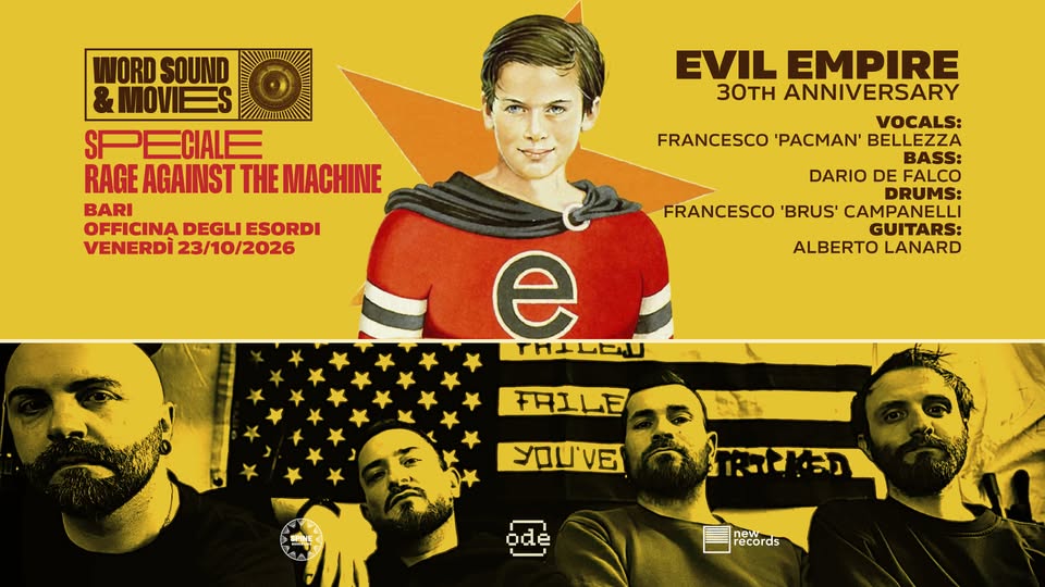 Evento Ws&M Evil Empire ’30Th Anniversary’ Bari Locandina Ws&M Evil Empire ’30Th Anniversary’ Bari - venerdì 23 ottobre ore 20:00 - 22:00