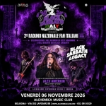 Immagine evento “BLACK SABBATH ITALY” Secondo raduno nazionale Live show “Black Sabbath Legacy” con Alex Awerkin a Bologna (BO) "BLACK SABBATH ITALY" Secondo raduno nazionale Live show "Black Sabbath Legacy" con Alex Awerkin a Bologna (BO) il 6 novembre 2026