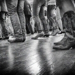 Immagine evento Country night a Treviso (TV) May be a black-and-white image of dancing and boots