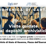Immagine evento Domenica di carta – Visite guidate ai depositi archivistici a Ravenna (RA) Domenica di carta - Visite guidate ai depositi archivistici a Ravenna (RA) il 4 ottobre 2026