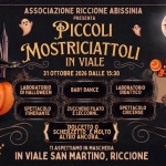 Immagine evento Halloween all’Abissinia – Piccoli mostriciattoli in viale a Riccione (RN) Halloween all'Abissinia - Piccoli mostriciattoli in viale a Riccione (RN) il 31 ottobre 2026