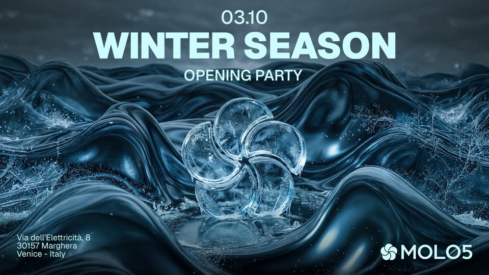 Evento Opening Party Winter Season Locandina Opening Party Winter Season - sabato 3 ottobre ore 23:00 - 01:00