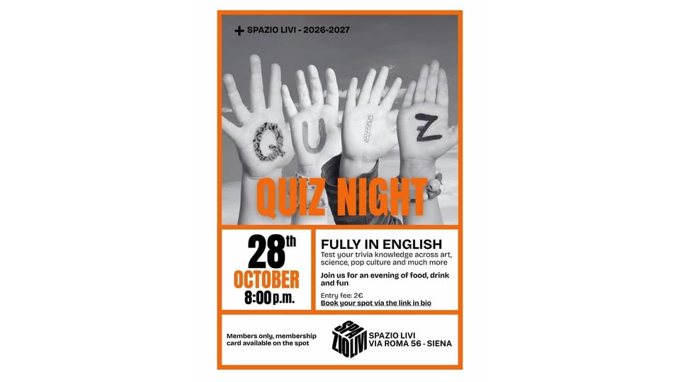 Evento Quiz Night Locandina Quiz Night - mercoledì 28 ottobre ore 20:00 - 22:00